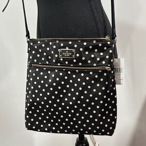 Kate Spade Black and White Polka Dot Crossbody Bag